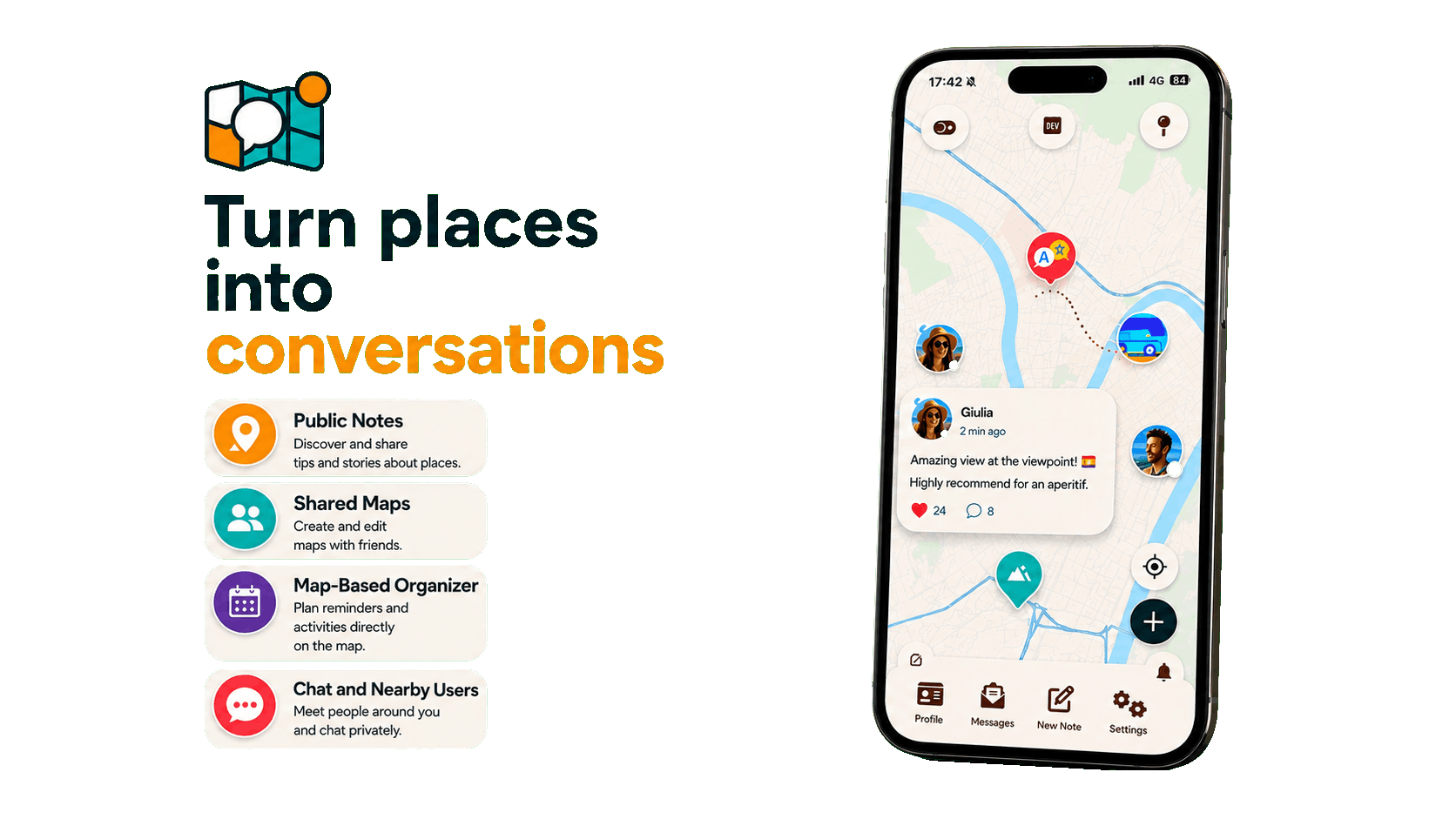 Turn places into conversations on ChatMapp