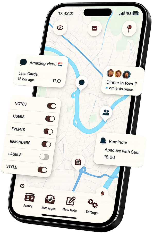 ChatMapp app running on a smartphone